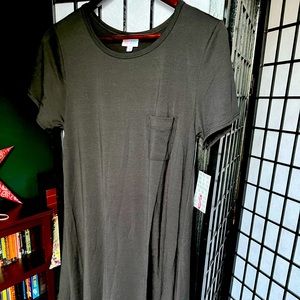 LulaRoe Solid Black Carly Dress Noir